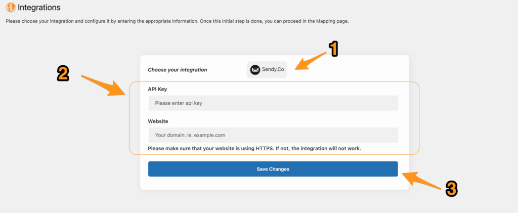 Sendy integration steps